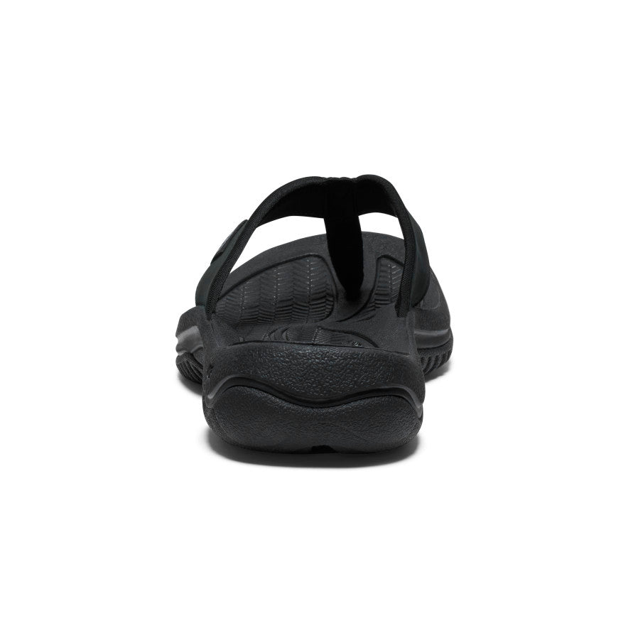 Men's Kona Leather Flip-Flop | Black/Steel Grey - Image 5
