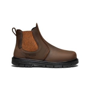 Women's San Jose Chelsea 90° Heel Boot (Aluminum Toe) | Cascade Brown/Black