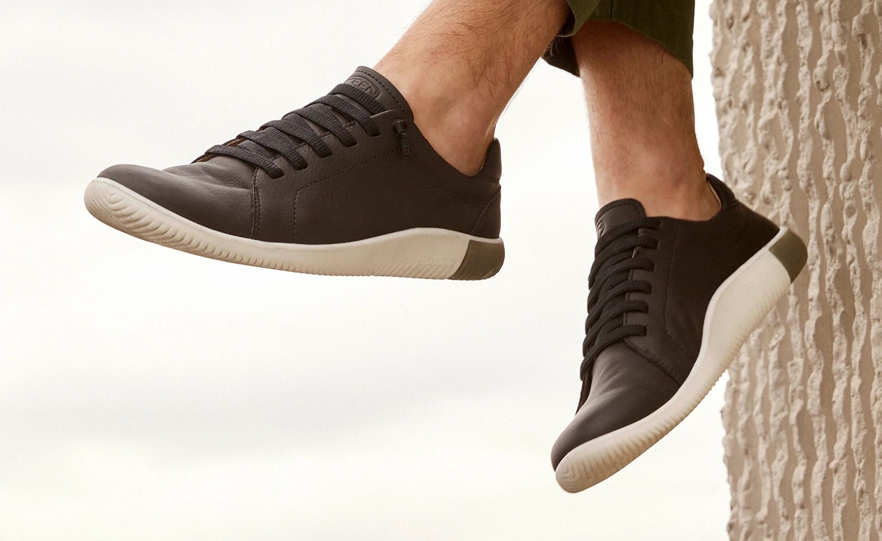 Men's KNX Leather Sneaker | Black/Star White - Image 7