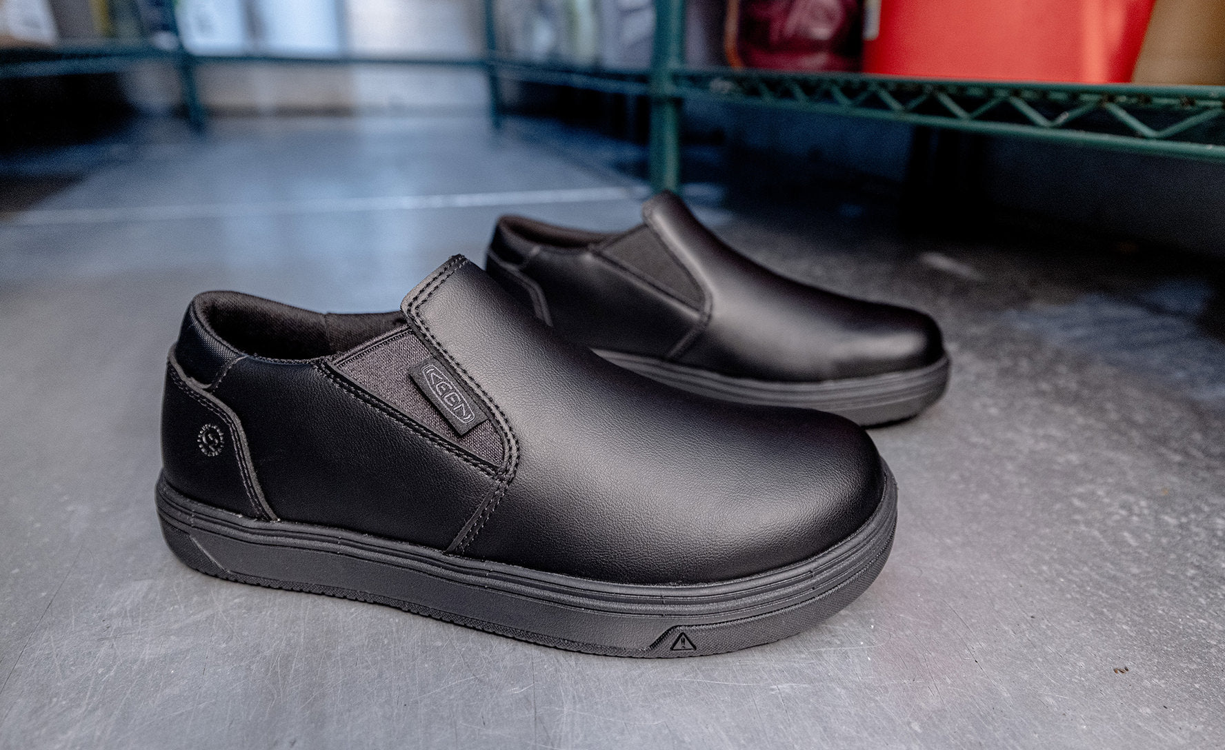 Women's Kenton Shift WTX Work Shoe (Soft Toe) | Black/Black - Image 7
