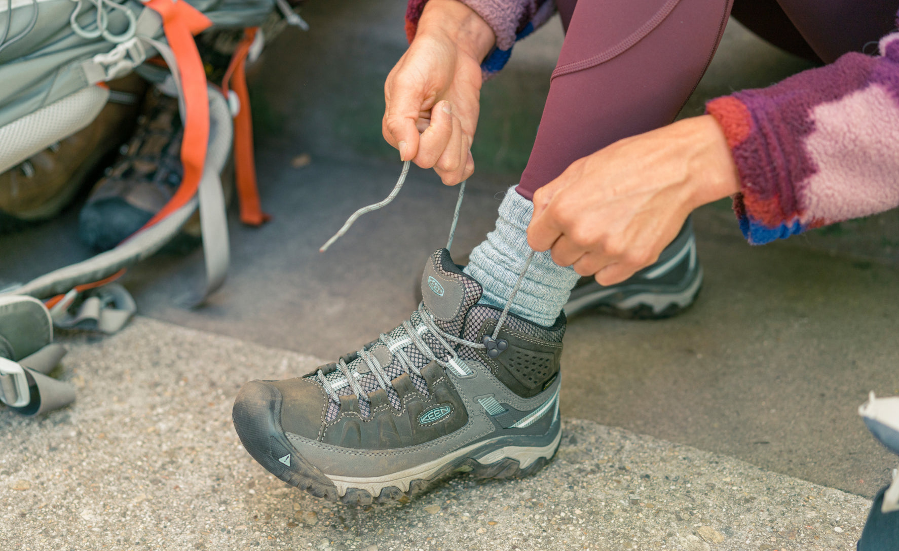 Women's Targhee III Waterproof Mid | Magnet/Atlantic Blue - Image 6