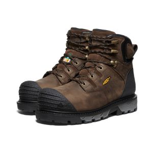 Men's CSA Camden 6 Waterproof Boot (Carbon Toe) | Dark Earth/Black