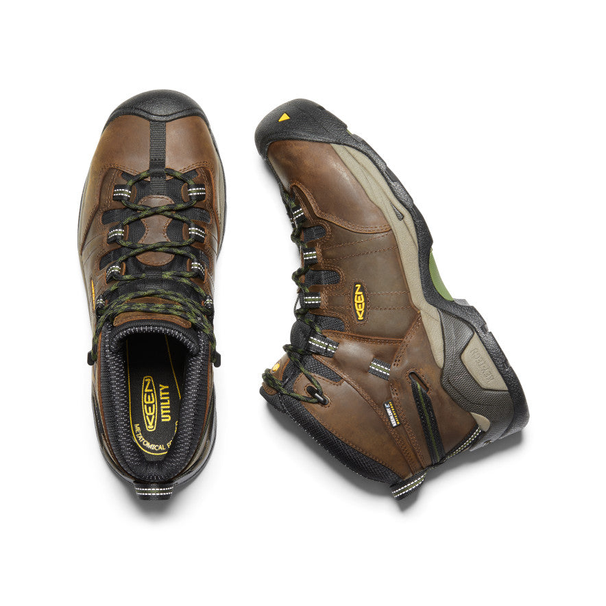 Men's Detroit XT Waterproof Boot (Steel Toe) | Cascade Brown/Bronze Green - Image 4