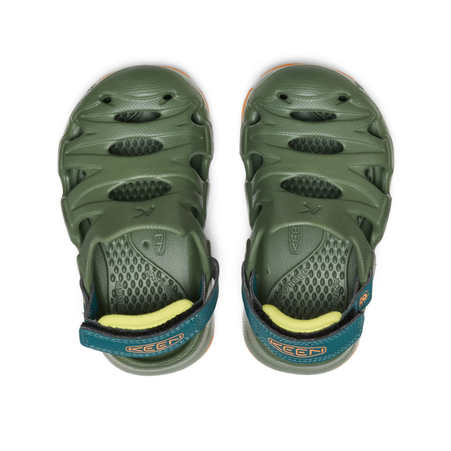 Toddlers' HyperFLT Clog | Bronze Green/Orange Peel - Image 4